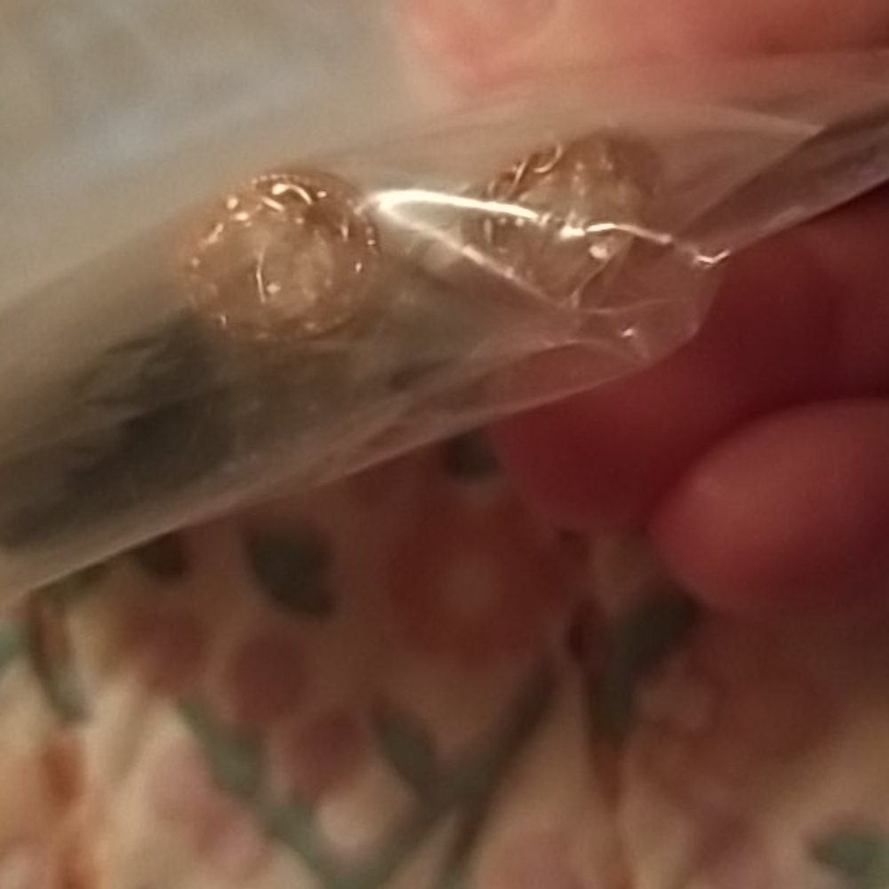 Rose vermeil oval morganite stud earrings